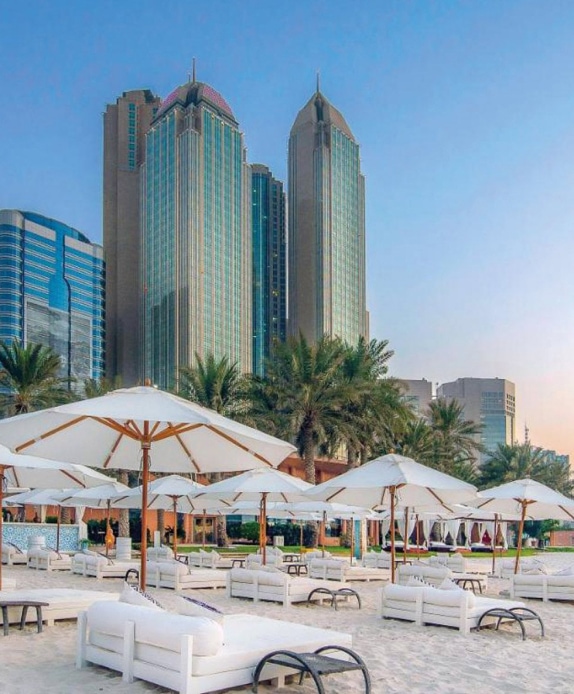 Beach and hotel Abu Dhabi